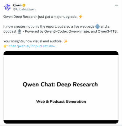 Qwen Deep Research Major Upgrade