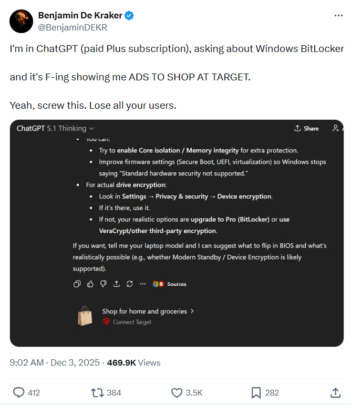 @BenjaminDEKR - OpenAI Refuses Ads Testing